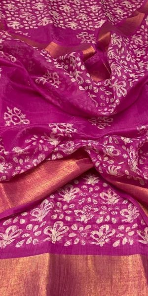 linen cotton saree blouse designs CS006