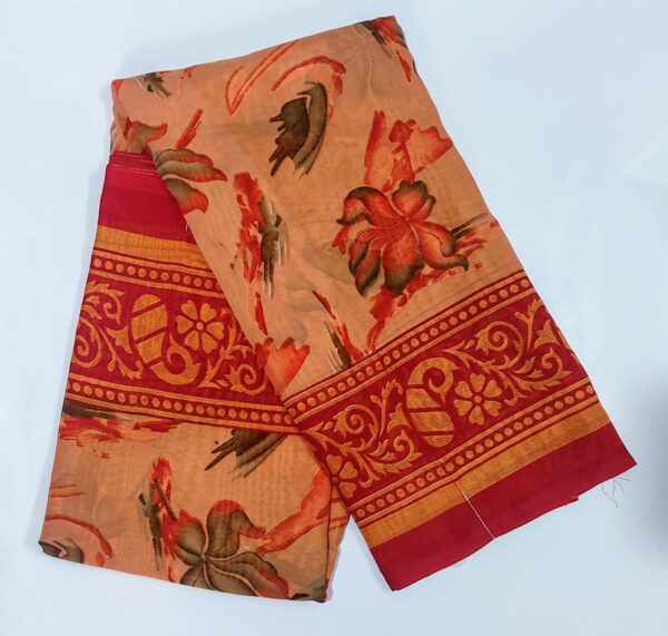 orange poonam saree