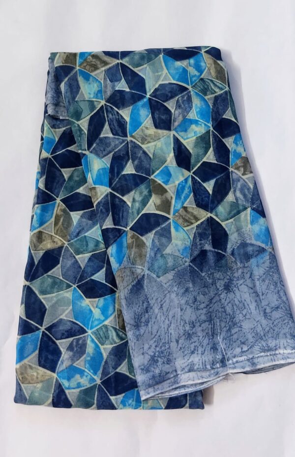 Dark sea blue saree | PS063 | sky blue | fine-looking simple sarees