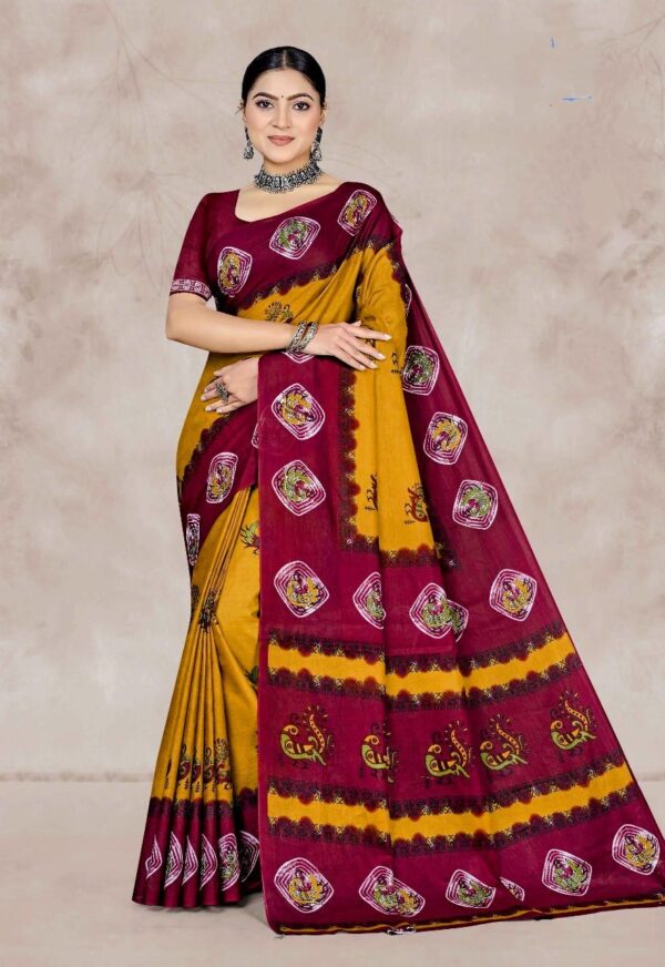 paper cotton saree