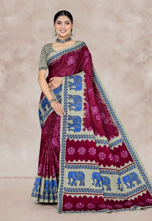 multi colour saree