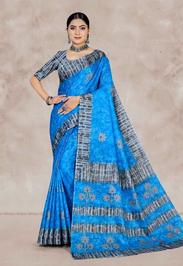 bottle green saree