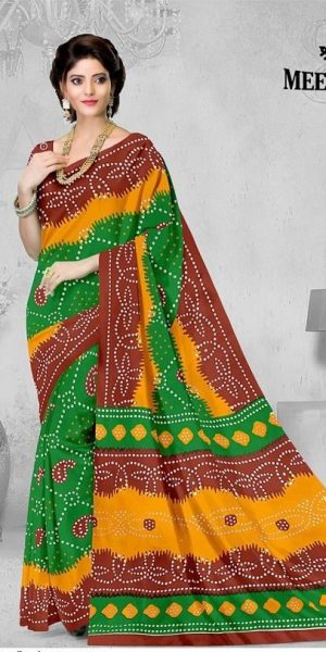 bandhani saree blouse designs BCS002