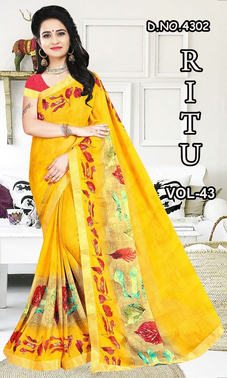yellow sarees georgette Sarees plain sarees for women Daily wear Cotton  silk sarees for women latest