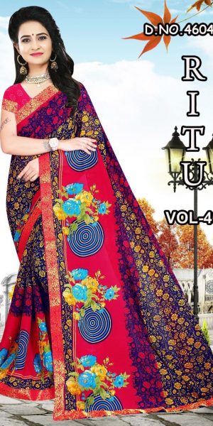 georgette embroidery saree GS042