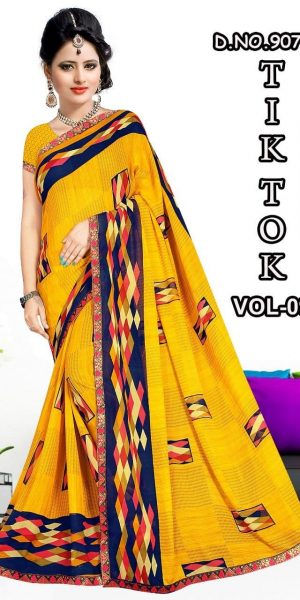 floral printed pure georgette sarees GS023