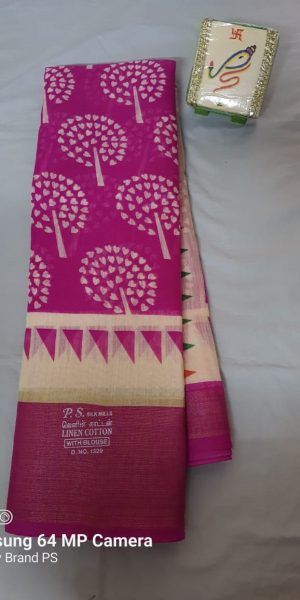 linen sarees for wedding CS059