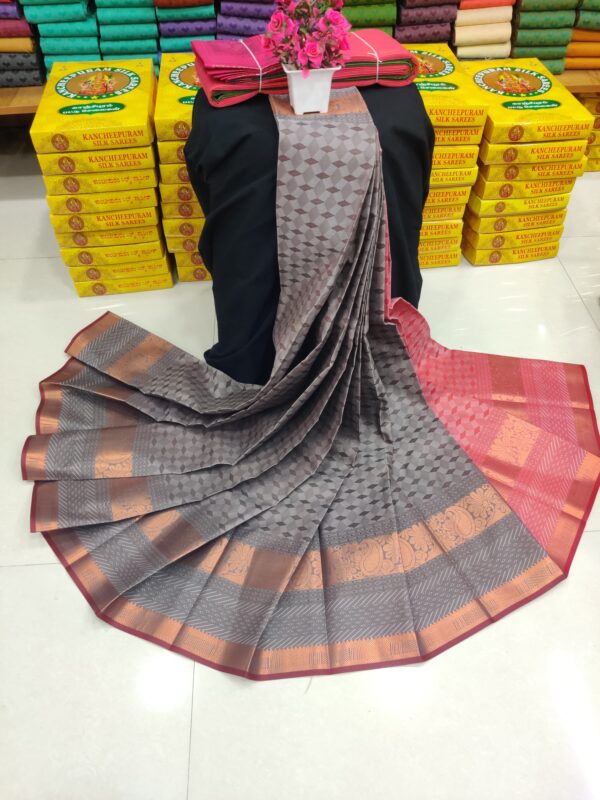 maroon silk saree SS003