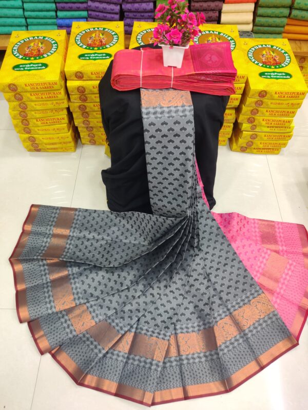 bottle green silk saree