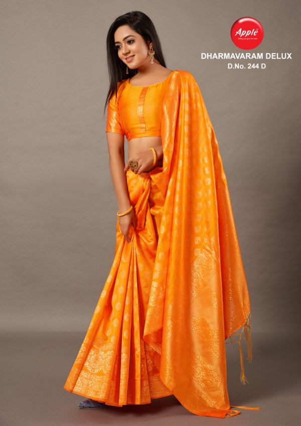 golden silk saree DS008