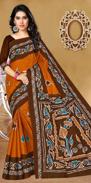 batik print saree BCS035
