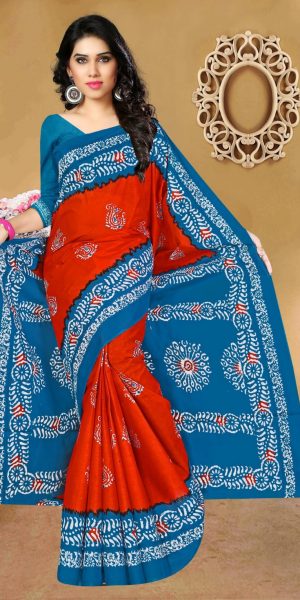 bengali batik print sarees BCS045