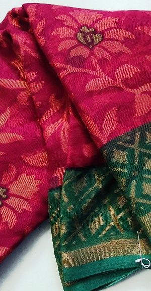pink saree with green blouse designs