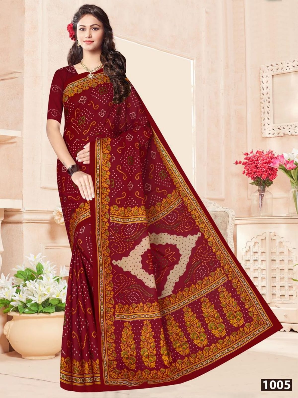 Latest 4 bandhani saree designs - Traditional Bandhani sarees - Heavy Bandhani  saree designs