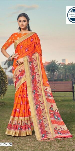 chunari print saree