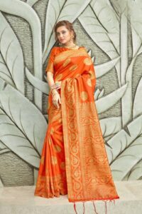 golden colour silk saree