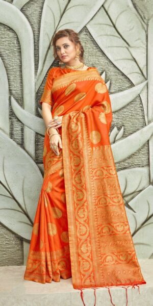 golden colour silk saree
