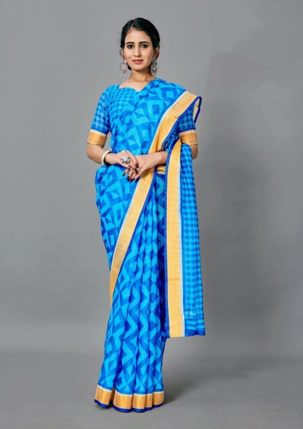 light blue saree