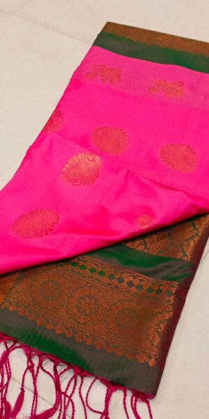 pink soft silk saree