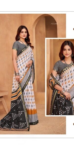 chanderi cotton sarees with kalamkari blouse
