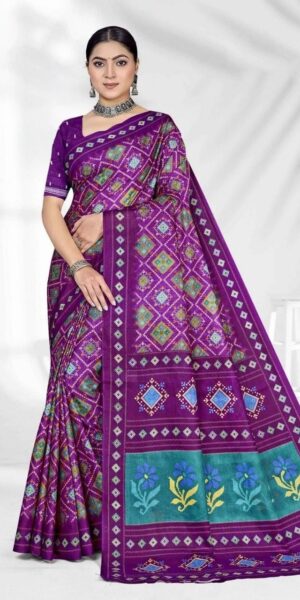 green trend pure cotton saree
