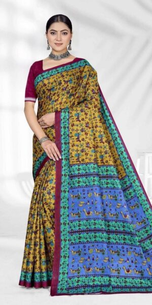 cotton saree blouse designs front and back