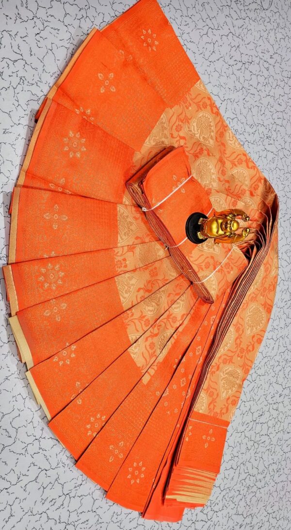 orange bridal saree