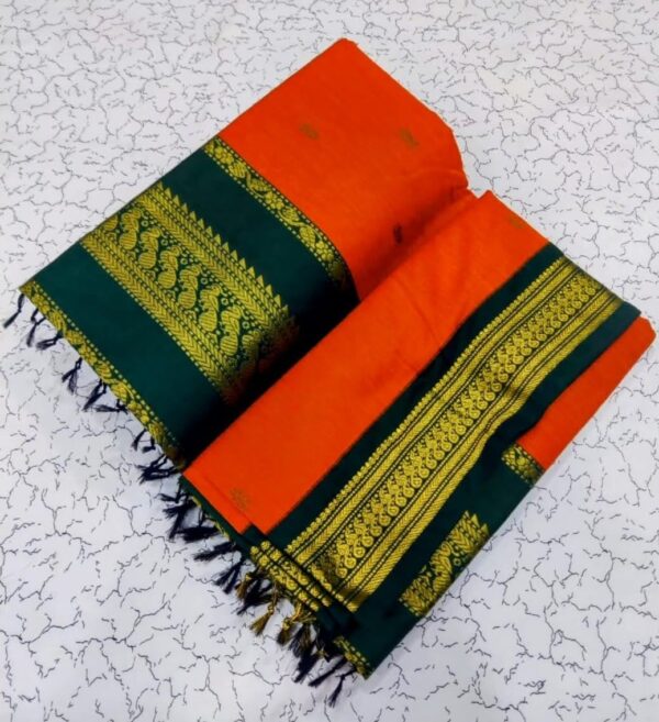 trendy orange silk saree | CSC016 | best colour combinations
