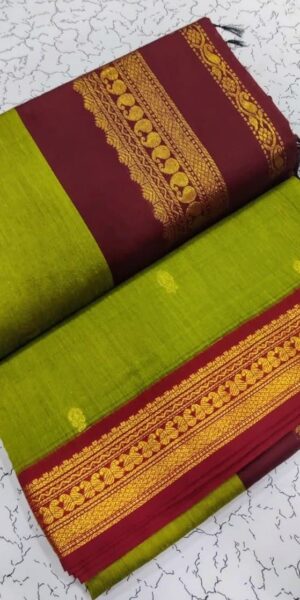 parrot green with merrun border