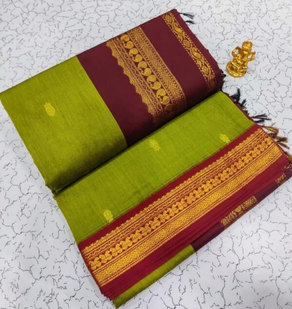 parrot green with merrun border