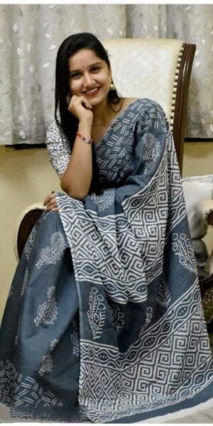 white red saree