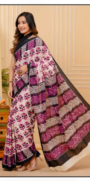dark green silk saree with maroon border | ICS007 | 50% Best-selling Offer