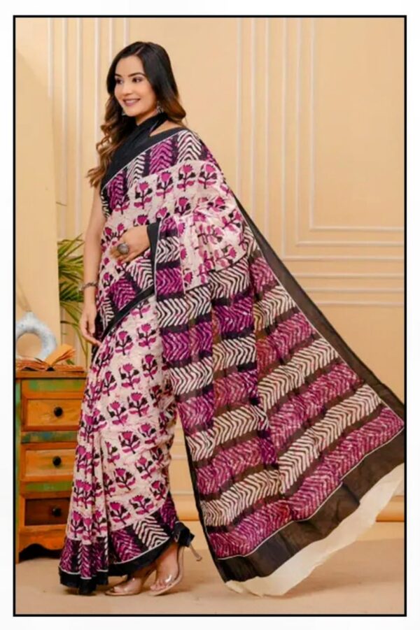 dark green silk saree with maroon border | ICS007 | 50% Best-selling Offer