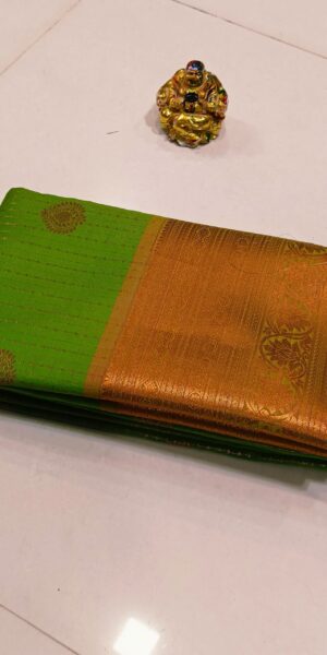 parrot green vairaoosi silk saree VS005
