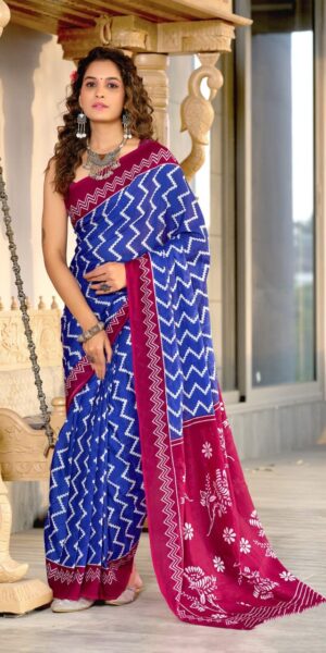 kalamkari blouse with saree